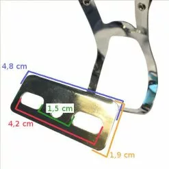 Messingschlager Cale Pieds Pédale Vélo Avec 2 Points De Passage Pour Lanière -Pièces pour vélos Nouveaux Produits cale pieds pedale velo avec 2 points de passage pour laniere full 4