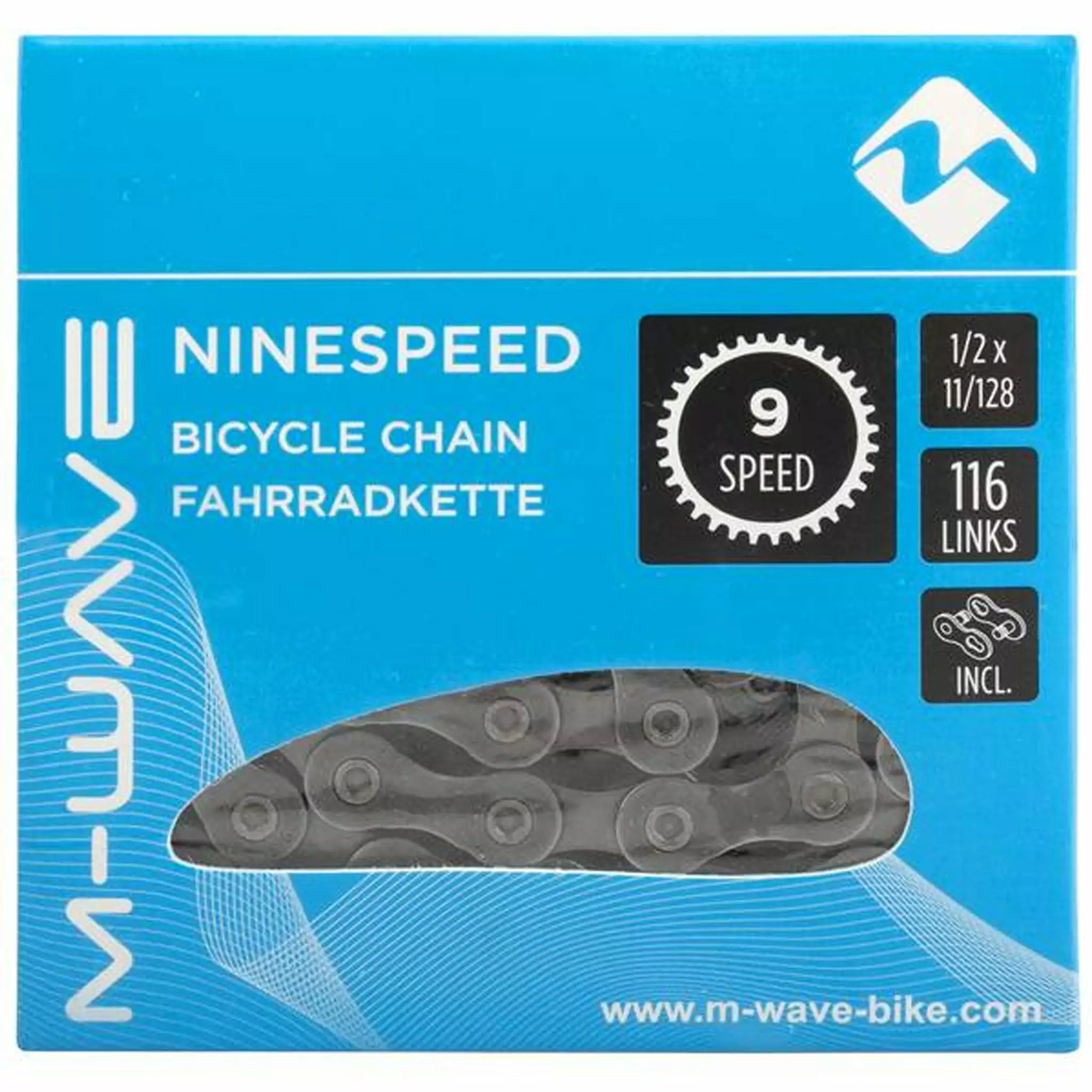 Chaine Vélo 116 Maillons à Attache-rapide Pour 9V M-Wave 4 Chaine Vélo 116 Maillons à Attache-rapide Pour 9V M-Wave – Image 2