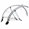 Messingschlager Paire De Garde Boue Pour Vélo 28 Pouces Avec Câble électrique - 45 Mm -Pièces pour vélos Nouveaux Produits garde boue argent avant et arriere pour velo 28 pouces 45 mm full