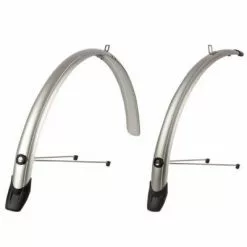 Garde Boues Argent Pour Vélo 28 Pouces 46 Mm Towny Polisport