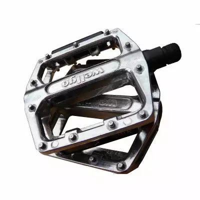 Pédales Larges Vélo BMX Et Fixie Argent 9/16 Wellgo 5 Pédales Larges Vélo BMX Et Fixie Argent 9/16 Wellgo – Image 3