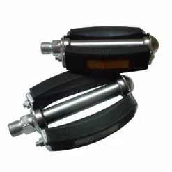 Messingschlager Pédales Vintage Rubber Pour Vélo