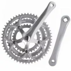 Messingschlager Pédalier Triple Plateaux Vélo 9 Vitesses 30/42/52 Dents