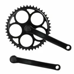 Messingschlager Pédalier Vélo Vintage Noir Singlespeed 44 Dents Pour Axe Carré