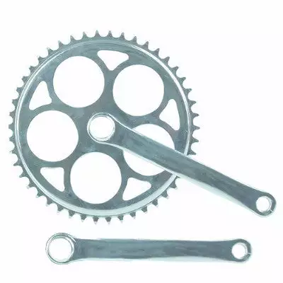 Messingschlager Pédalier Vintage Mono Plateau à Clavette 2 Messingschlager Pédalier Vintage Mono Plateau à Clavette