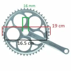 Messingschlager Pédalier Vintage Mono Plateau à Clavette 9 Messingschlager Pédalier Vintage Mono Plateau à Clavette -Pièces pour vélos Nouveaux Produits pedalier vintage mono plateau a clavette full 3