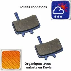 Brakco Plaquettes Organiques Pour Frein à Disque Vélo AVID Juicy -Pièces pour vélos Nouveaux Produits plaquettes organiques pour frein a disque velo avid juicy full 3