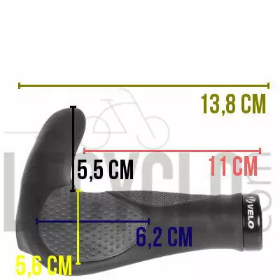 VELO Poignées Vélo Ergonomiques Avec Cornes Triple Densité - La Paire 4 VELO Poignées Vélo Ergonomiques Avec Cornes Triple Densité - La Paire – Image 2