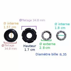 Oxford Roulements à Billes Pour Boitier De Pédalier Axe Carré -Pièces pour vélos Nouveaux Produits roulements a billes pour boitier de pedalier axe carre full 5