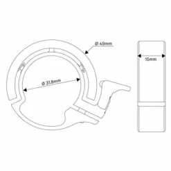 Sonnette Pour Vélo Classic Large Noire Knog Oi -Pièces pour vélos Nouveaux Produits sonnette pour velo classic large noire knog oi full 4